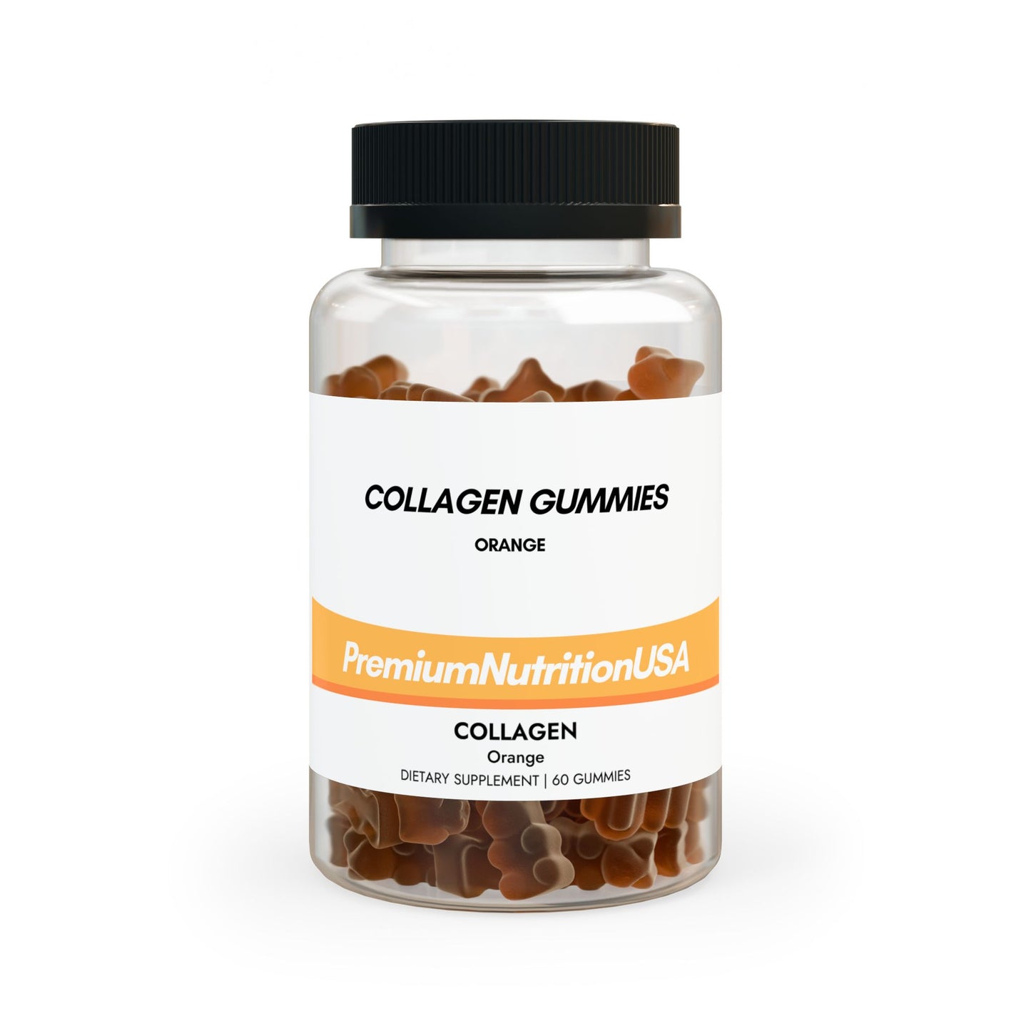 Premium Collagen Gummies - 60 Count for Skin Hydration and Beauty Support