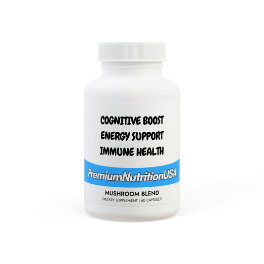 Premium Mushroom Blend Supplement - 60 Capsules for Cognitive Function & Energy Support