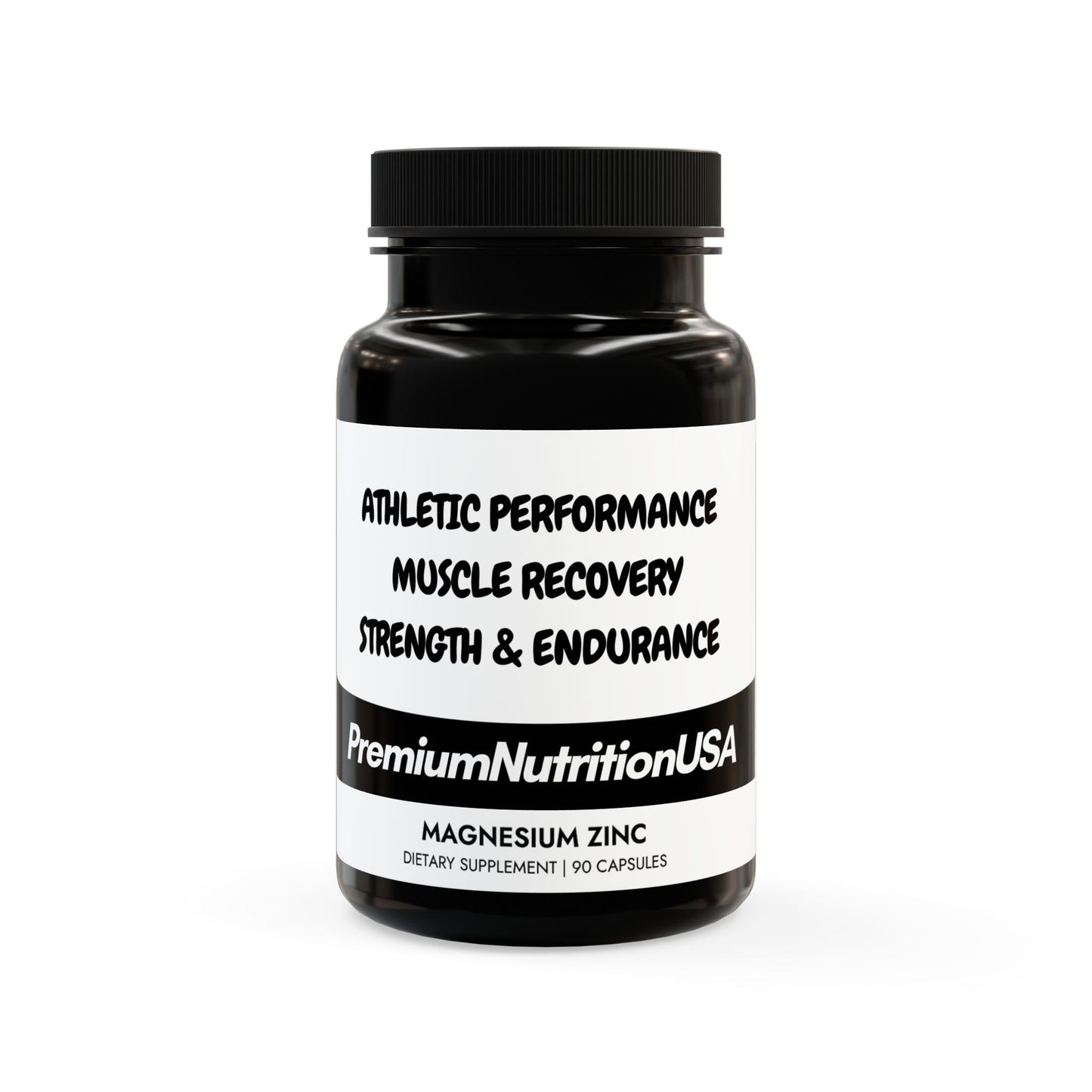 Premium Magnesium Zinc Supplement - 90 Capsules for Enhanced Athletic Performance