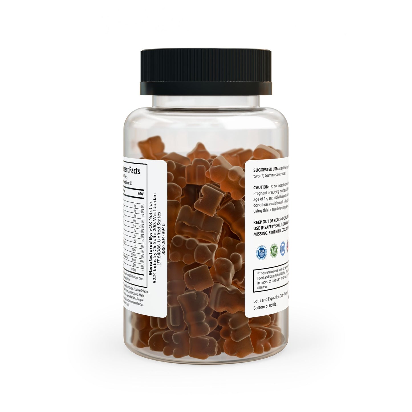 Premium Collagen Gummies - 60 Count for Skin Hydration and Beauty Support