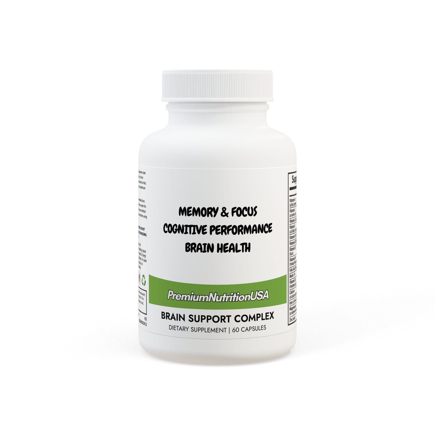 Advanced Brain Support Complex - 60 Capsules for Cognitive Enhancement and Exercise Recovery