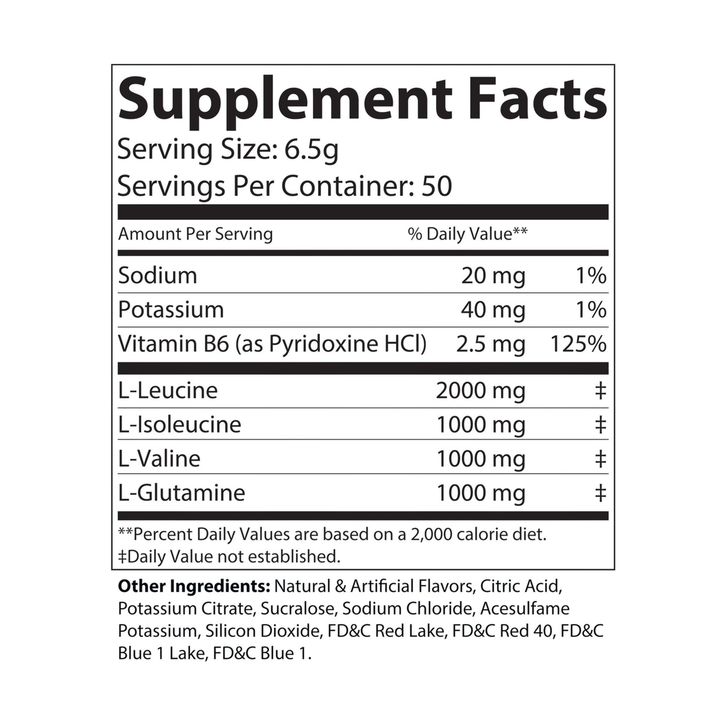 BCAA Supplement - Grape Flavor (325g, 11.46oz, 50 servings)